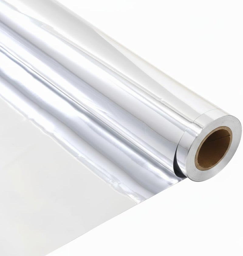 Japard 4 x 328 Ft Highly Reflective Film Roll for Outdoor Indoor Plant Grow Tent Warm House Greenhouse Room Silver - Image 1